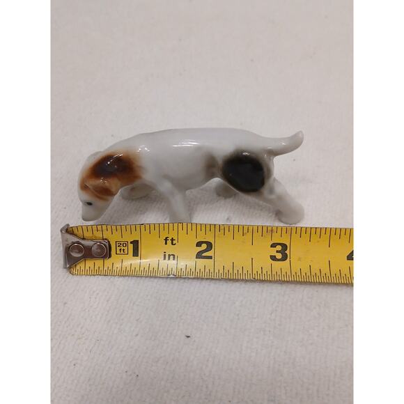 Vntg Beagle Hunting Hound Dog 3" Ceramic Figure Brown White Spots Japan Collect - Picture 15 of 15